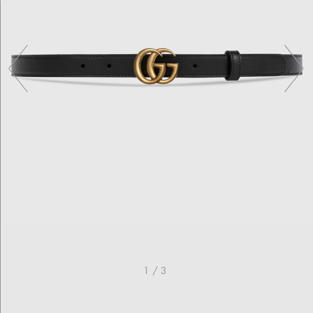 (SOLD) Authentic gucci skinny black belt size 80